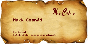 Makk Csanád névjegykártya