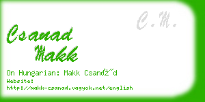 csanad makk business card